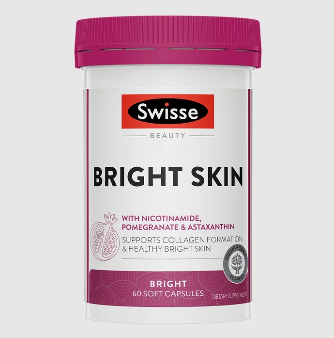 Swisse Beauty Bright Skin 烟酰胺,虾青素 美白亮肤 60粒【保质期2029/01】